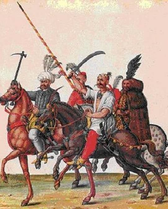 Osmanli akinci suvarileri minyaturu - savastan bir sahne