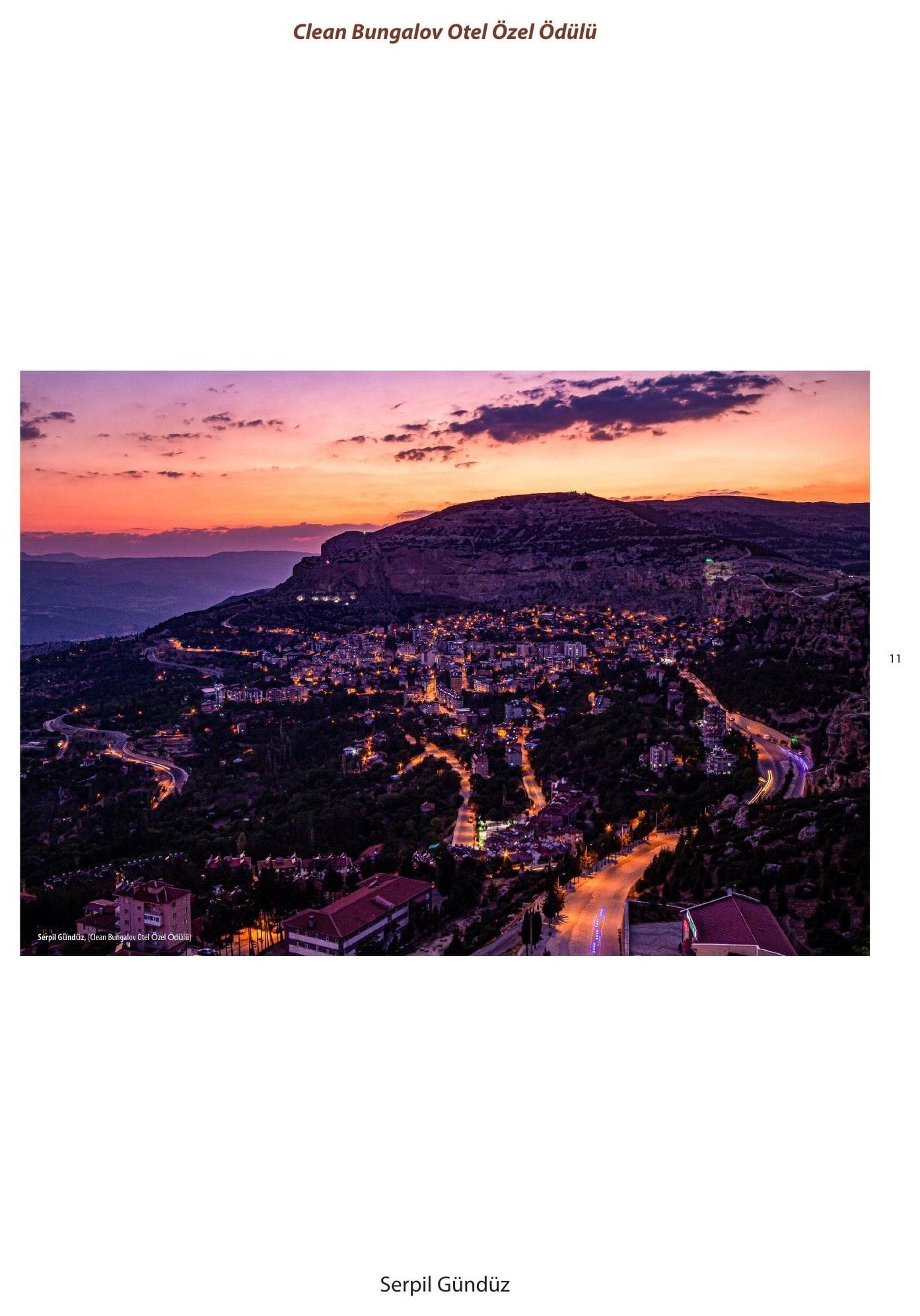 Serpil Gündüz - Clean Bungalov Otel Özel Ödülü - Ermenek gün batımı panoraması