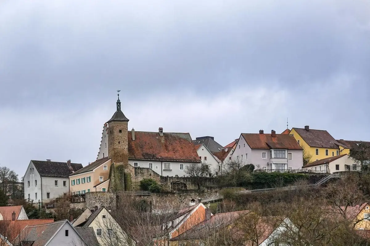 Charming view of Nabburg in Bavaria, showcasing historic architecture and scenic skyline.