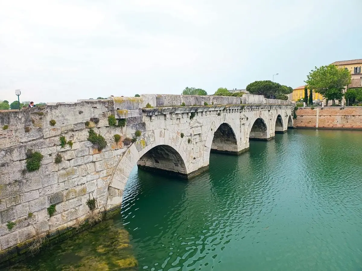 Explore the ancient Roman Ponte di Tiberio in Rimini, Italy, captured in stunning detail.