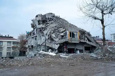 Ermenek Aşevi'nin deprem sorumluluk alanı Şekeroba'nın hava görüntüleri!