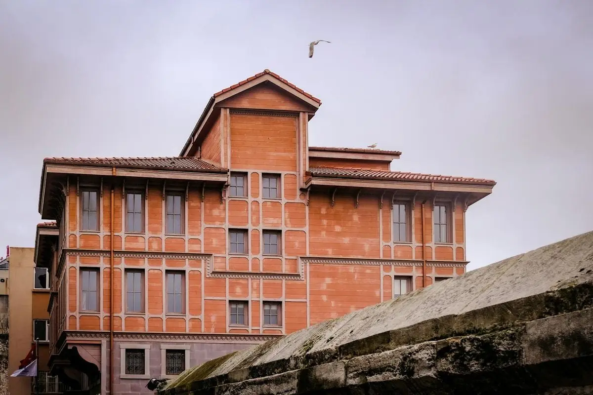 A beautifully preserved historical building facade in Istanbul, showcasing architecture style.