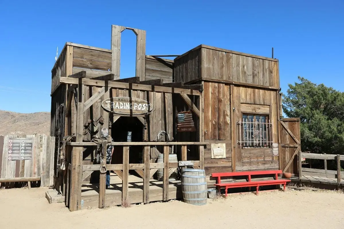 Explore a rustic Western trading post in Pioneertown, California for a historic adventure.