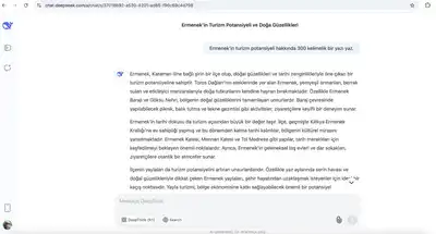 Yapay Zeka Platformu DeepSeek'e göre Ermenek