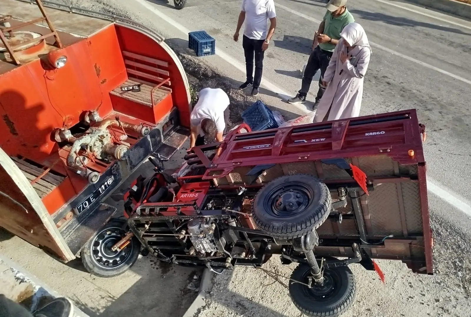 Ermenek'te Motosiklet Kazası: 1 Yaralı