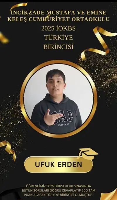 Ermenek'li Öğrenci İOKBS'de Türkiye Birincisi: 500 Tam Puanla Tarihe Geçti