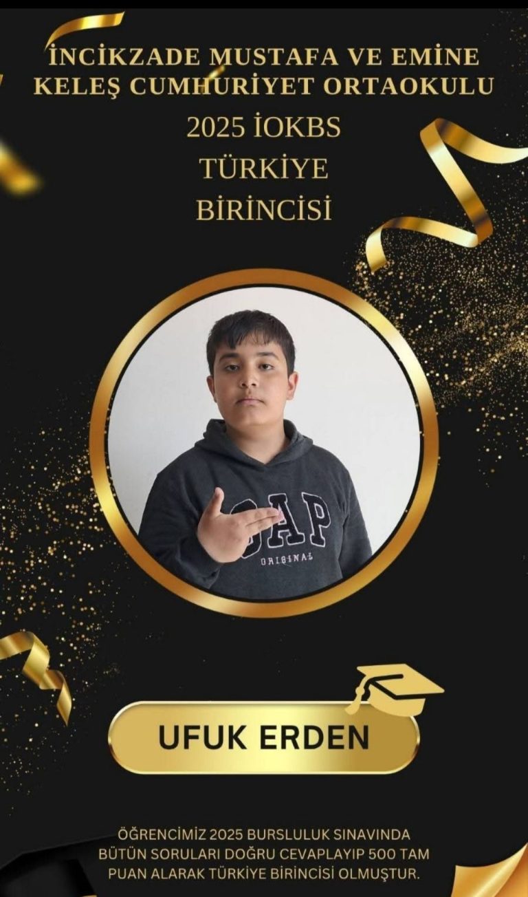 Ermenek’li Öğrenci İOKBS’de Türkiye Birincisi: 500 Tam Puanla Tarihe Geçti